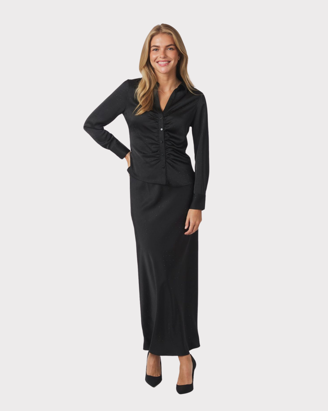 Viso Heavy Sateen Bedaz Skirt-Skjørt-Neo Noir-Aandahls