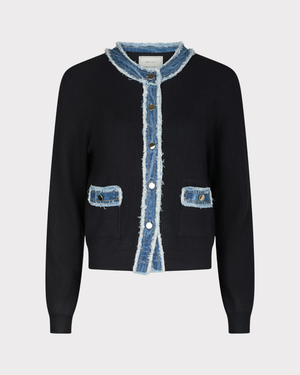 Zelma Knit Denim Cardigan