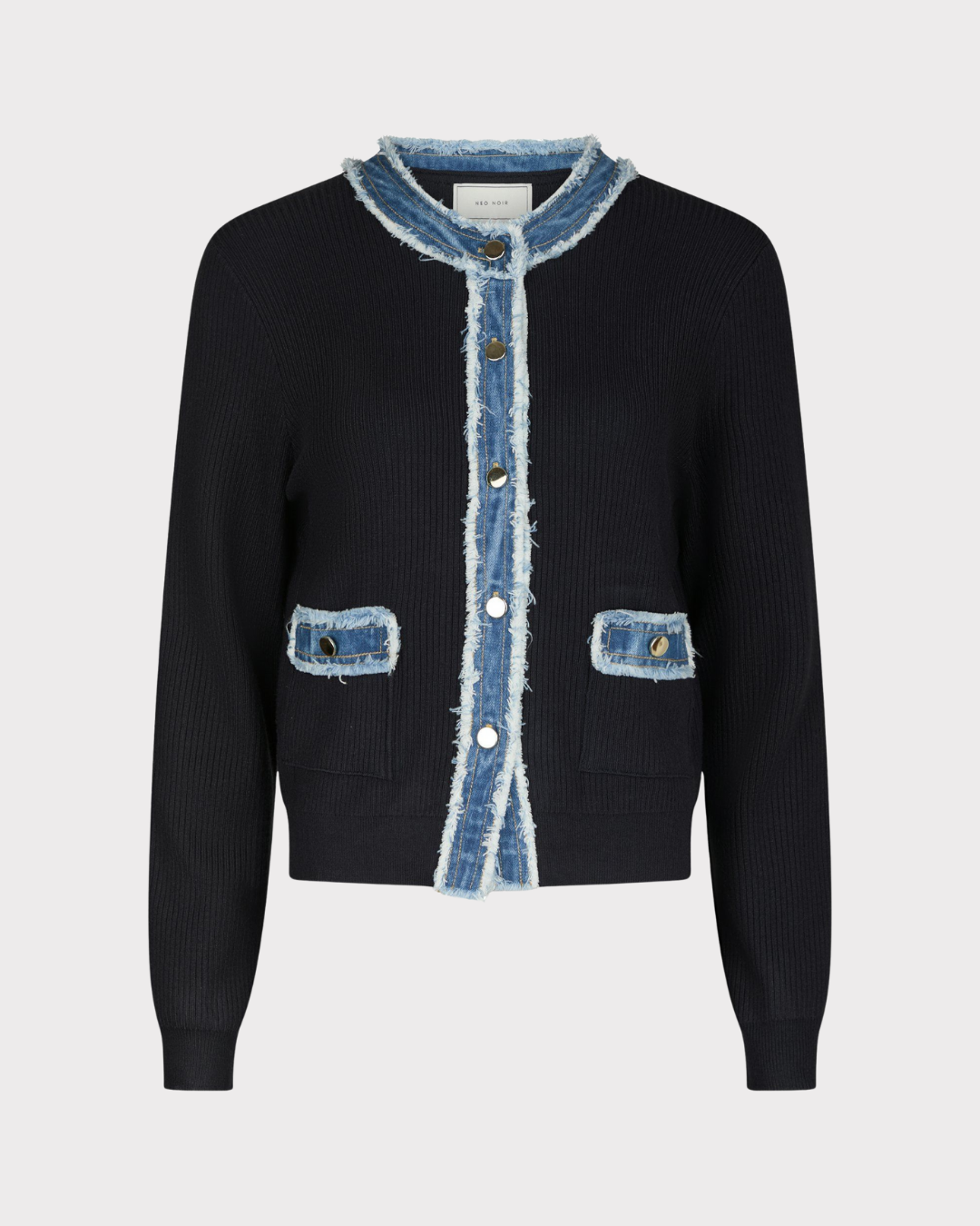 Zelma Knit Denim Cardigan