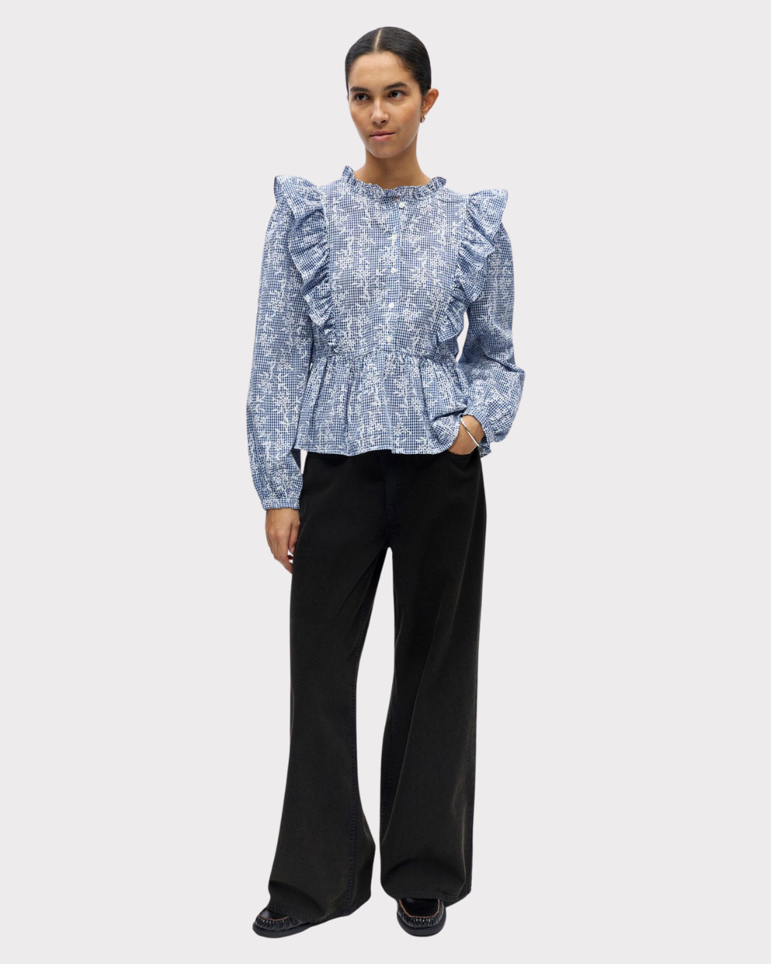 Objciara L/s Re Frill Top 143-Overdel-OBJECT-Aandahls