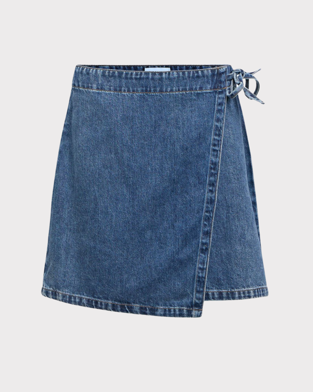 Objrosie Mw Denim Short Wrap Skirt Noos-Skjørt-OBJECT-Aandahls