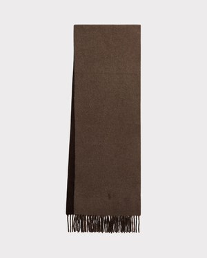 Fringe trim wool scarf-Skjerf-Polo Ralph Lauren-Aandahls
