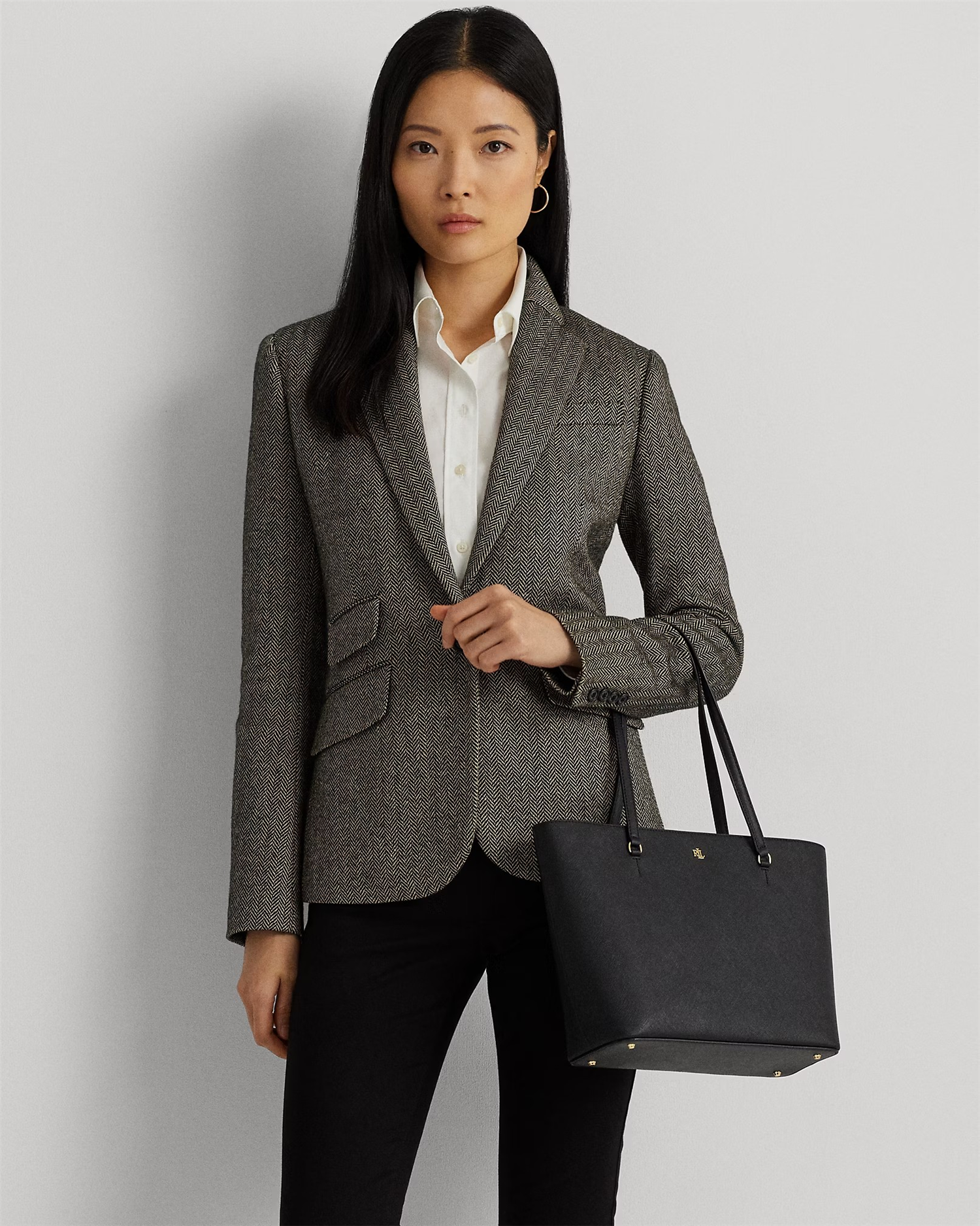Crosshatch leather karly tote-Veske-Ralph Lauren-Aandahls