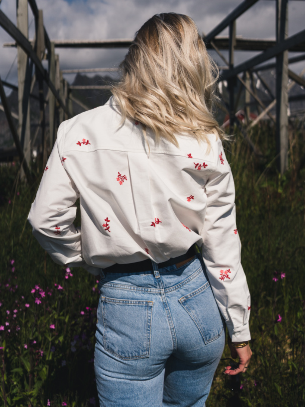 Rausgudrun Nora Shirt Emb-Skjorte-Raus-Aandahls