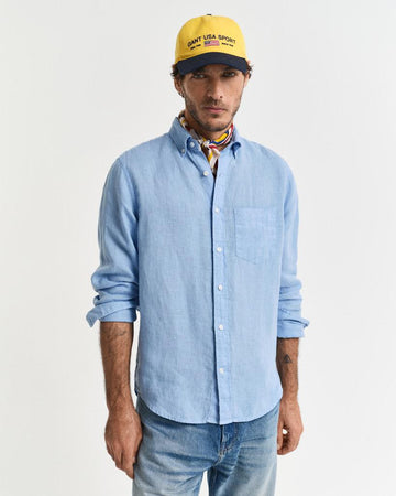 reg gmnt dyed linen shirt-Skjorte-Gant-Aandahls