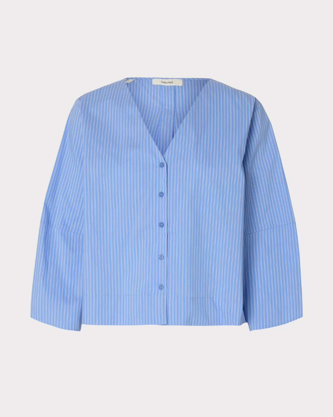 Bea 3/4 V Neck Shirt B-Skjorte-Selected Femme-Aandahls