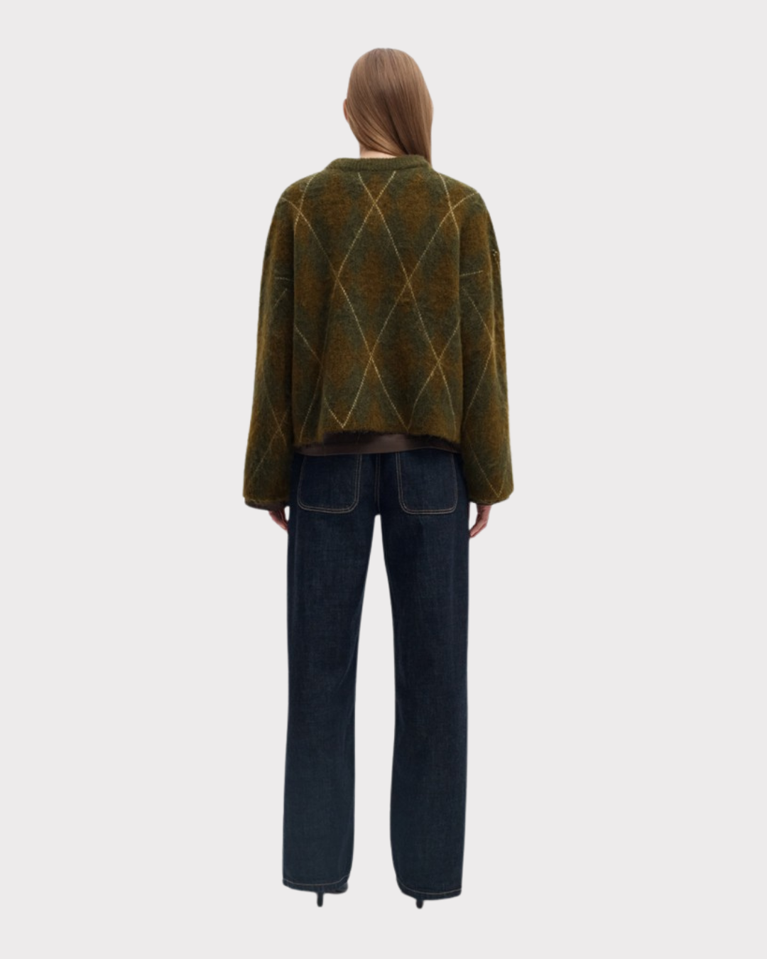 Lulu Brushed Argyle Knit