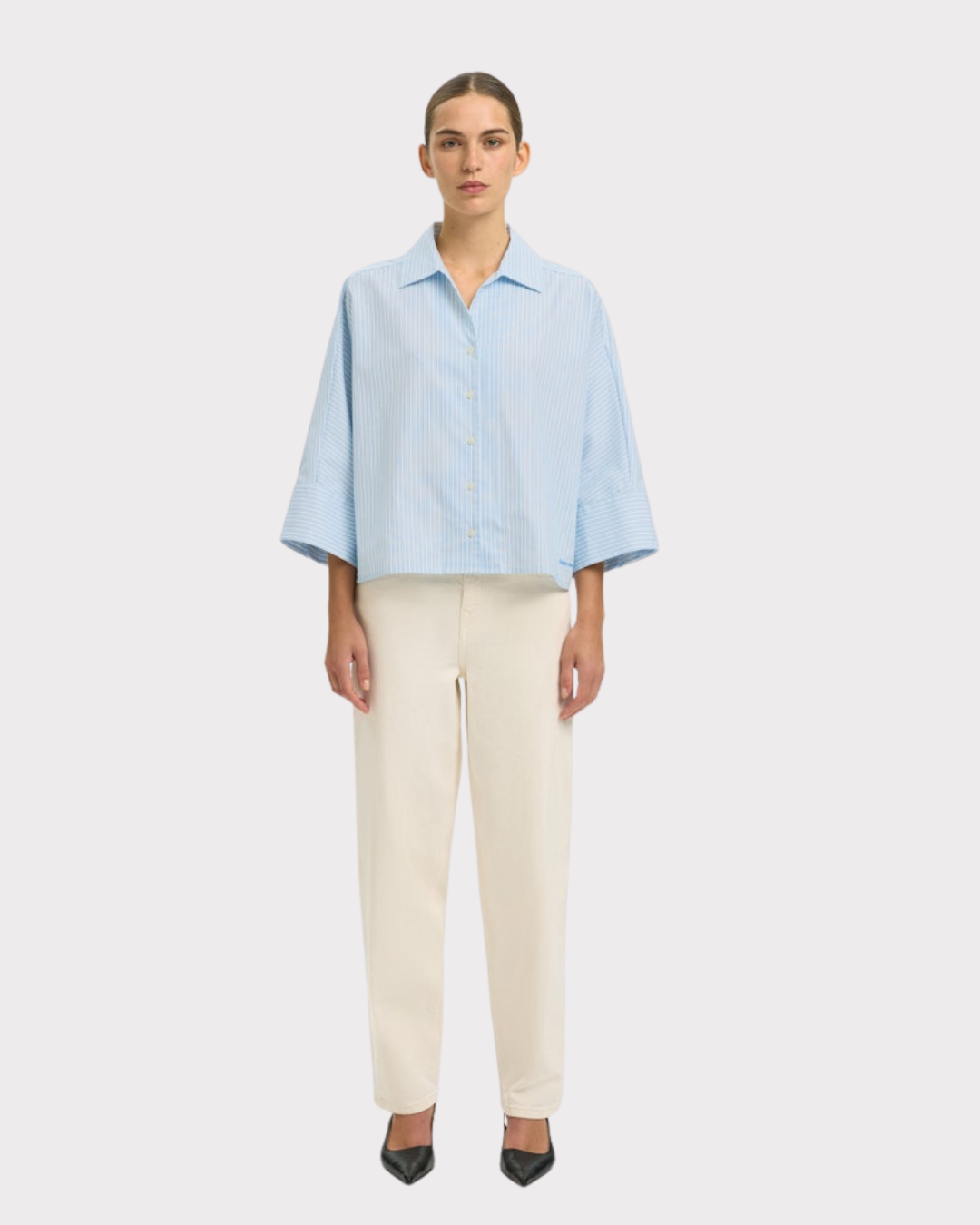 Slfester Oversize 3/4 Shirt B-Skjorte-Selected Femme-Aandahls