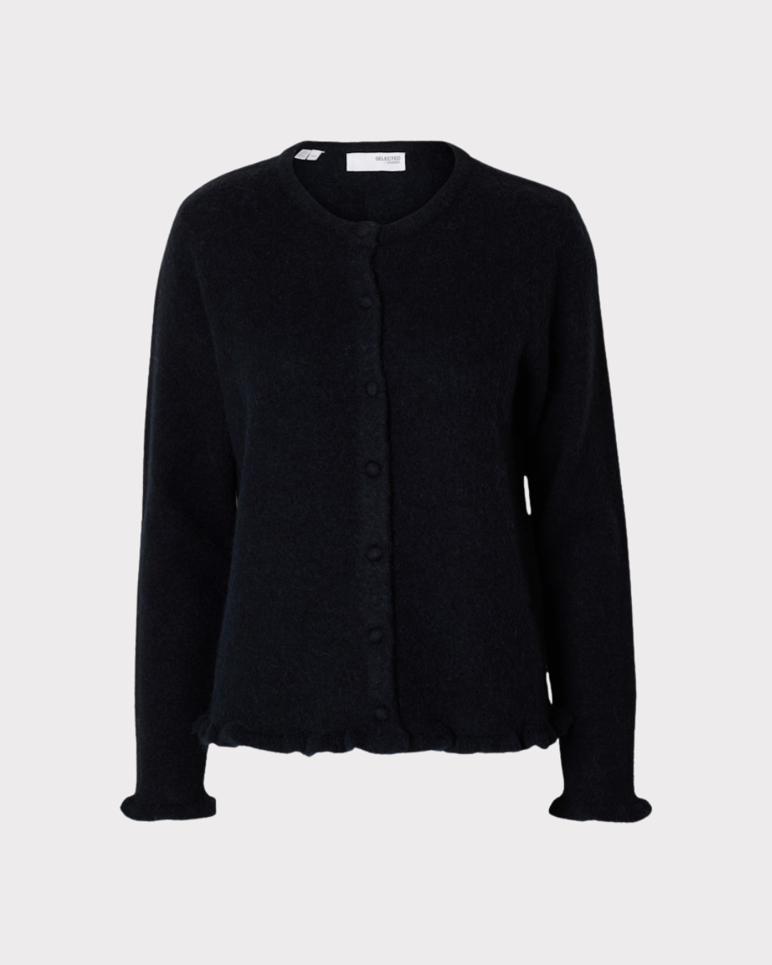 Slflulu Frill Ls Knit Cardigan-Cardigan-Selected Femme-Aandahls
