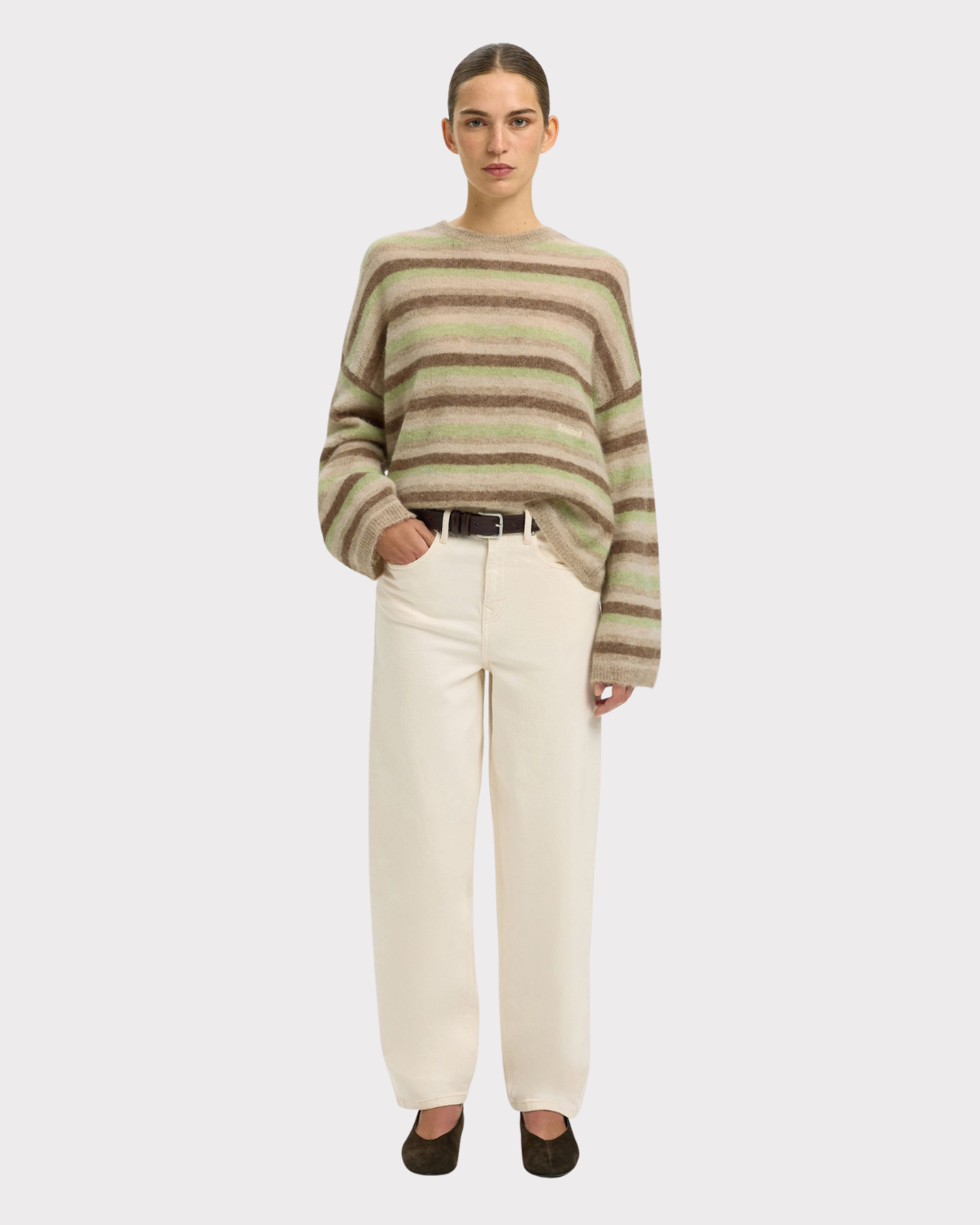 Slflulu Ls Knit Button O-Neck-Genser-Selected Femme-Aandahls