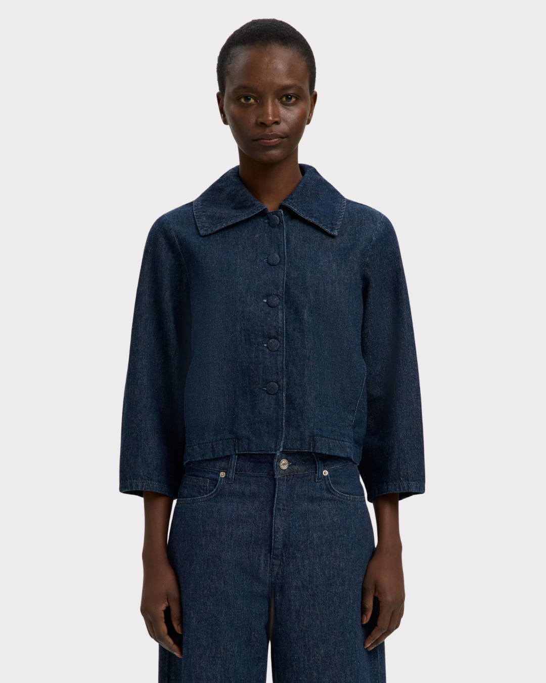Slfrelaxed Hanny 3/4 Denim Jacket