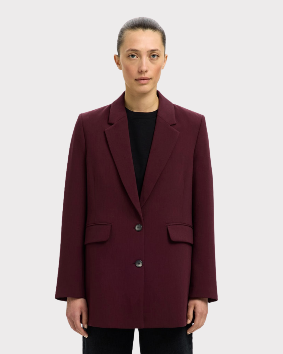 SLFrita LS RELAXED BLAZER MEL NOOS-Blazer-Selected Femme-Aandahls