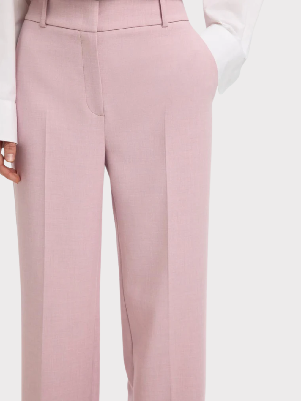 SLFRITA MW WIDE PANT MEL NOOS-Bukser-Selected Femme-Aandahls