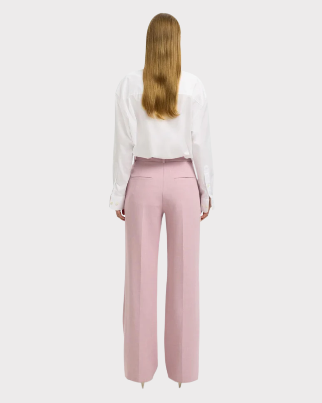 SLFRITA MW WIDE PANT MEL NOOS-Bukser-Selected Femme-Aandahls
