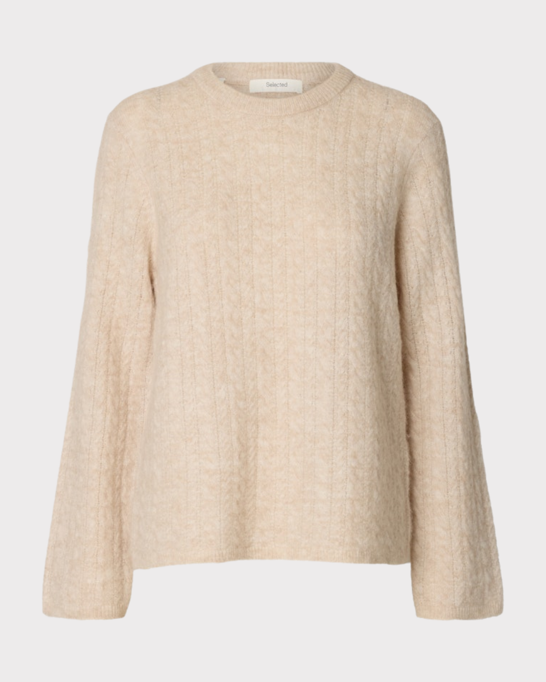 Slwlulu New Ls Knit Cable O-Neck Noos