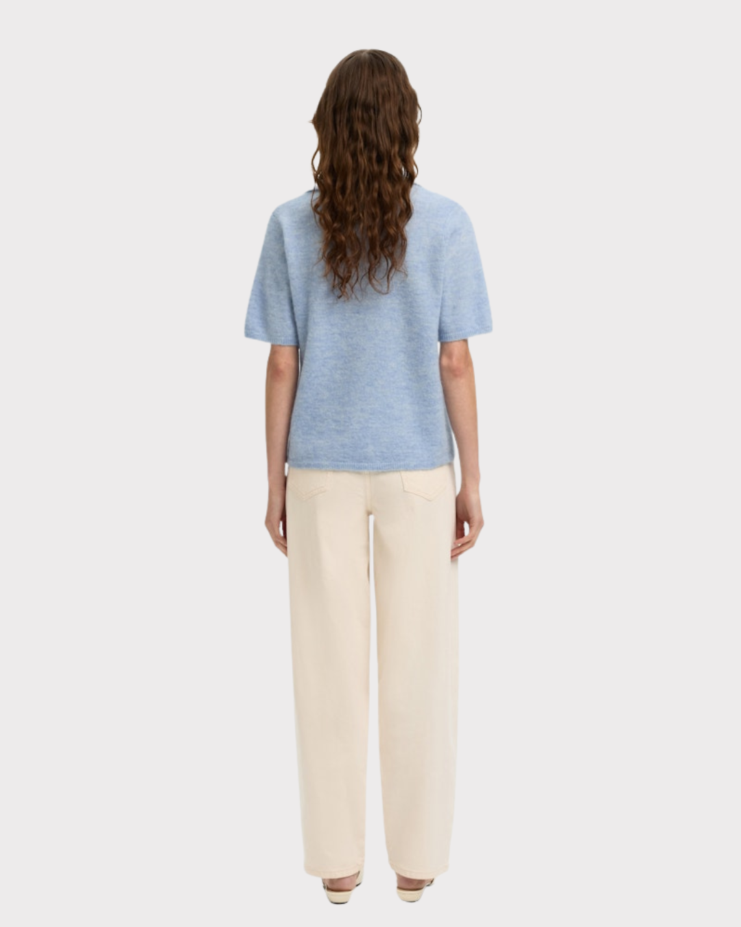 Slwlulu Ss Knit Polo Noos-Genser-Selected Femme-Aandahls