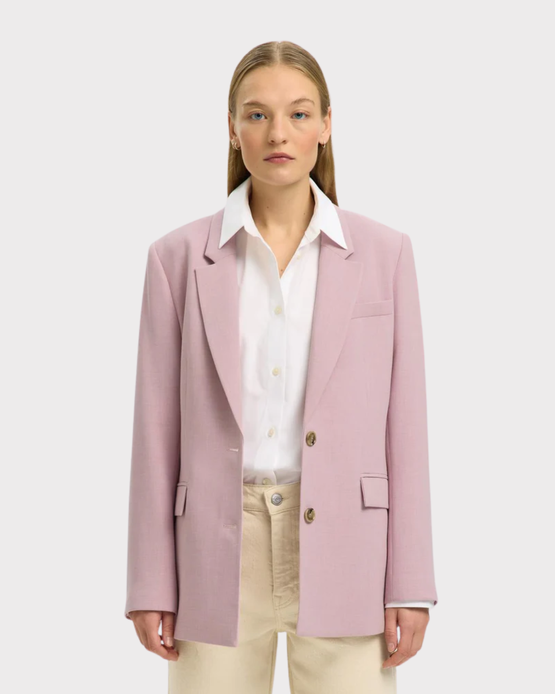 Slwrita Ls Classic Blazer Mel Noos-Blazer-Selected Femme-Aandahls