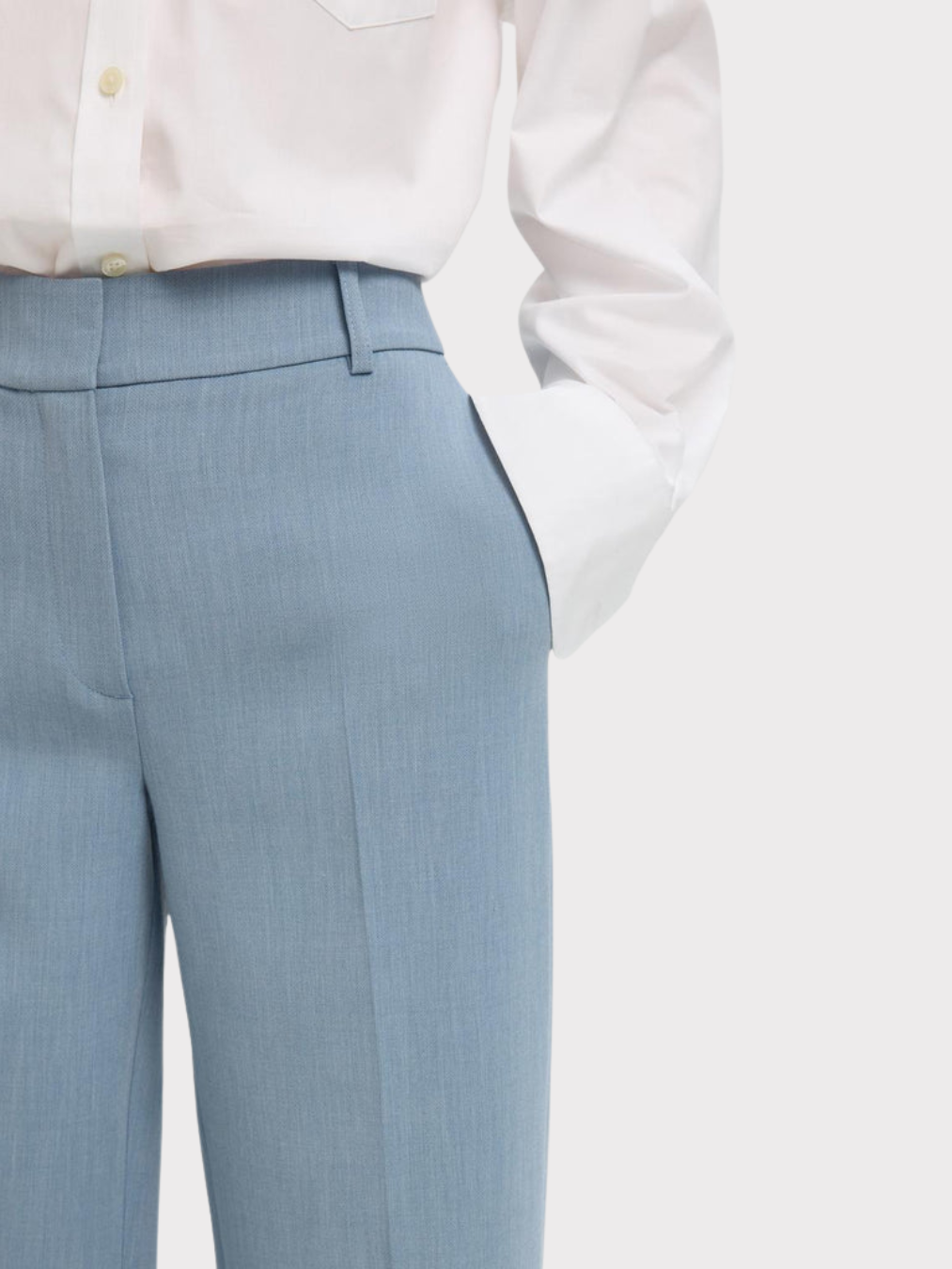 Slwrita Mw Wide Pant Mel Noos-Bukse-Selected Femme-Aandahls