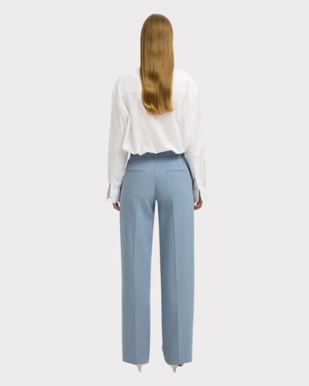 Slwrita Mw Wide Pant Mel Noos-Bukse-Selected Femme-Aandahls