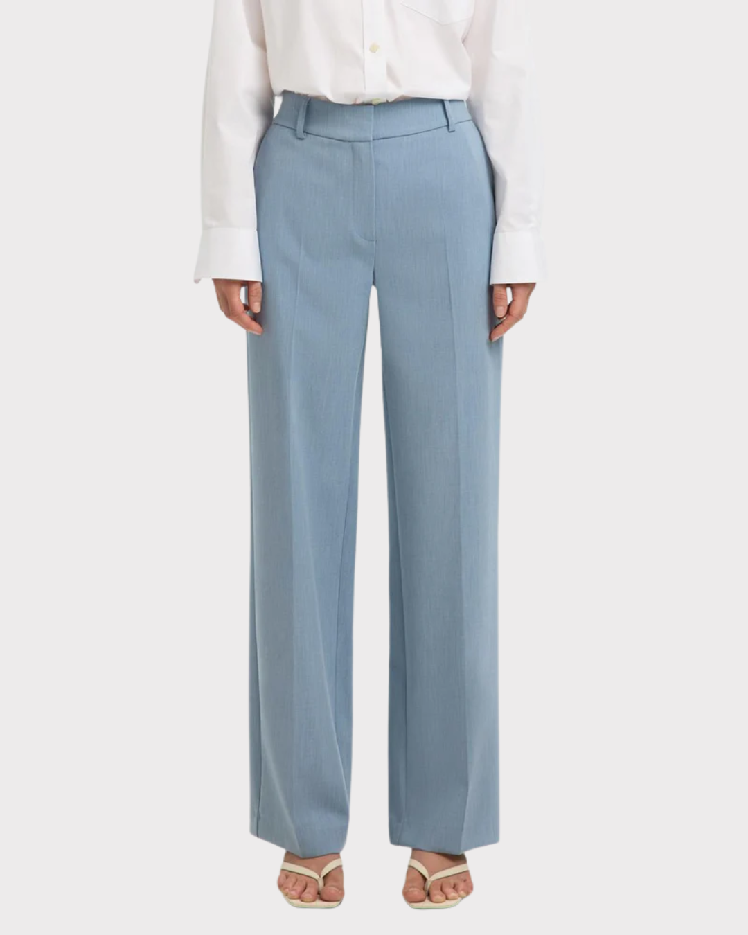 Slwrita Mw Wide Pant Mel Noos-Bukse-Selected Femme-Aandahls