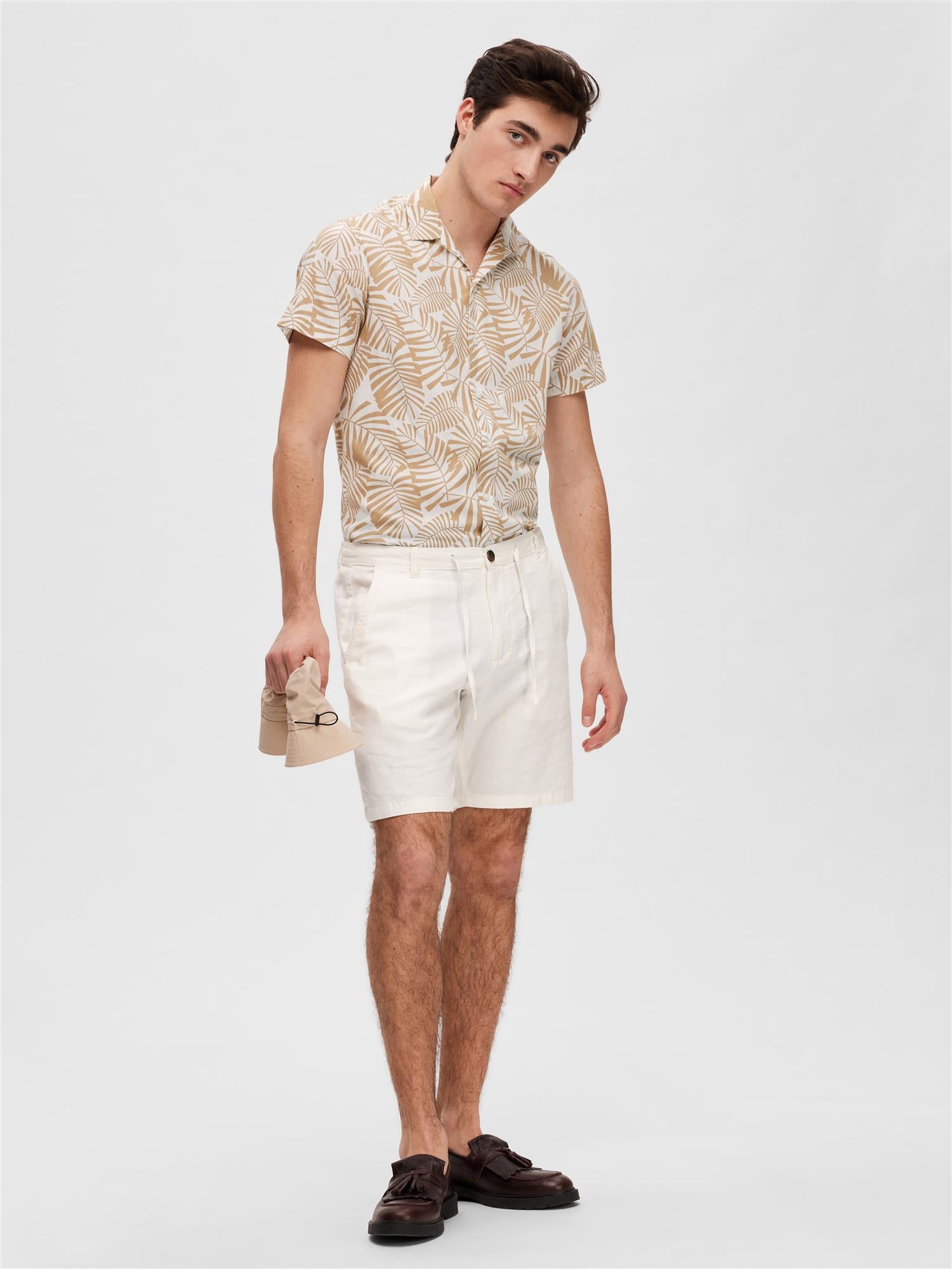 Regular-Brody Linen Shorts Noos-Shorts-Selected Homme-Aandahls