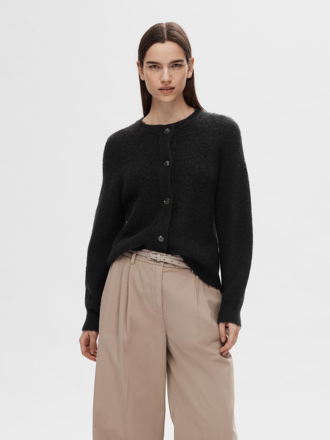 SLFLULU LS KNIT SHORT CARDIGAN NOOS-Genser-Selected-Aandahls