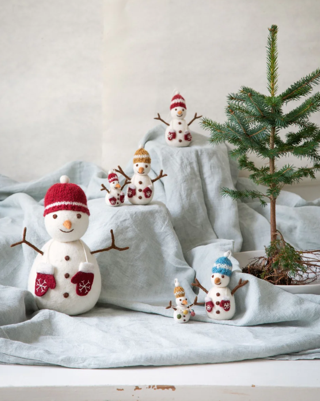 snømenn med lue, sett a 3-0 - Interiør-Gry og Sif-Aandahls