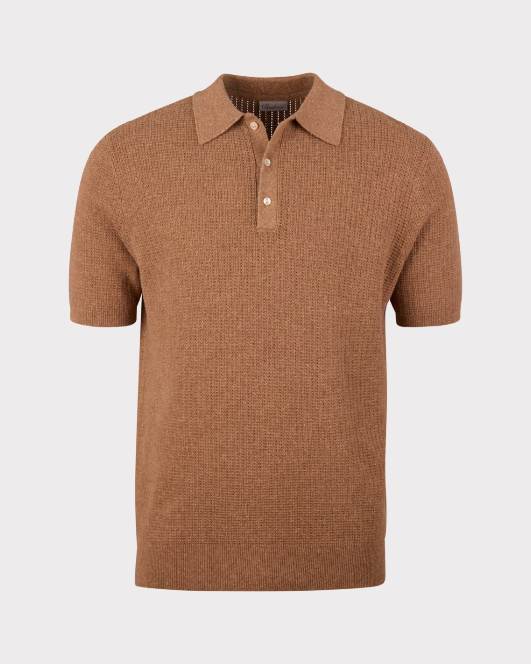 Polo Shirt Knitted Crochet Hemp / Supima Cotton