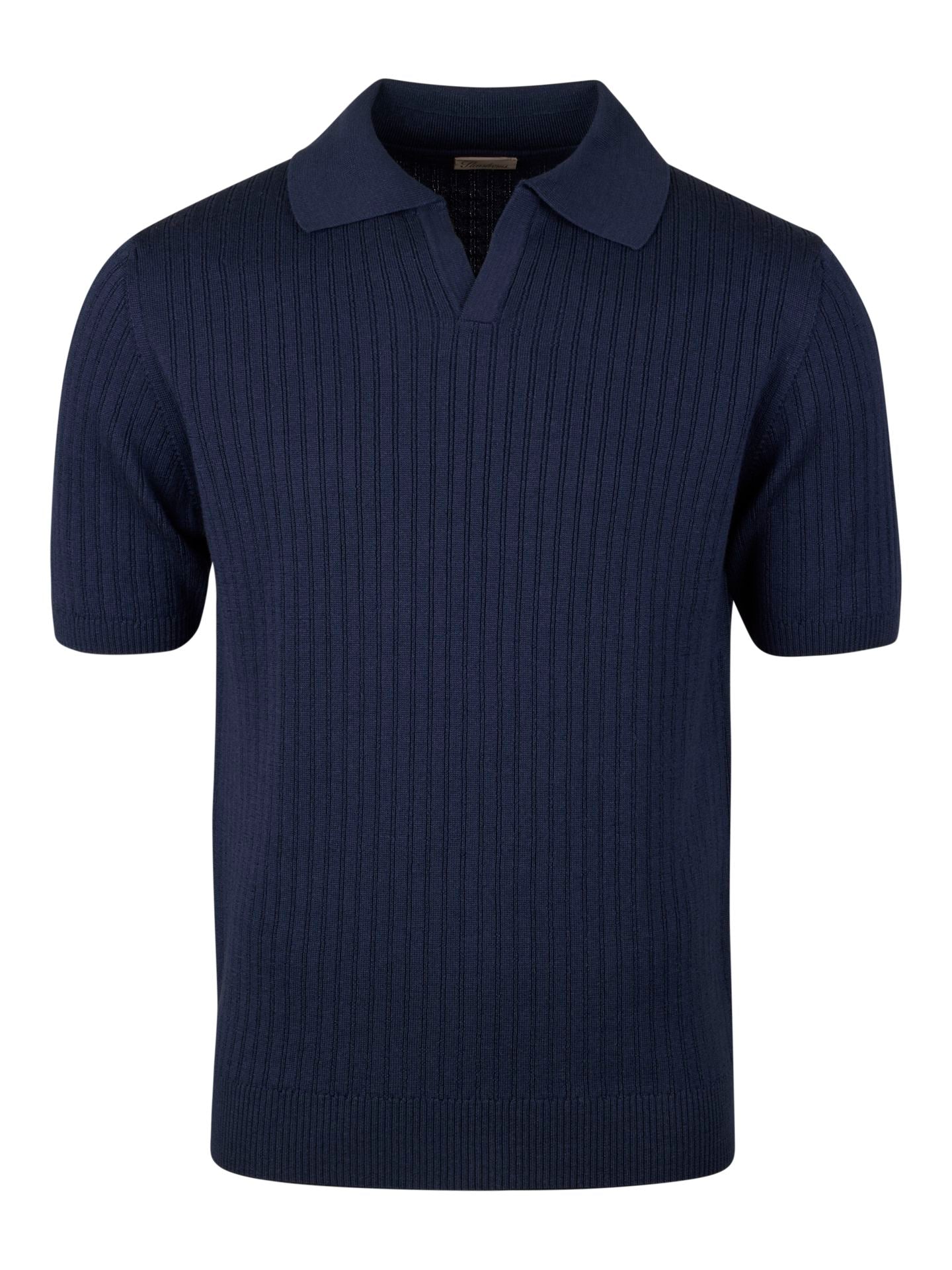 Polo Shirt Knitted Ribbed Linen / Merino Wool