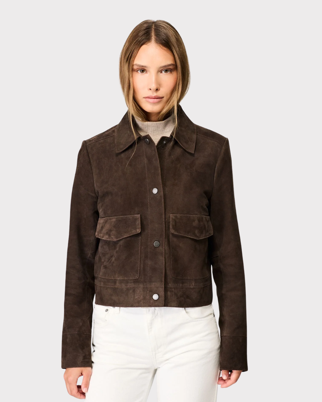 Wmn Suede Short Jacket