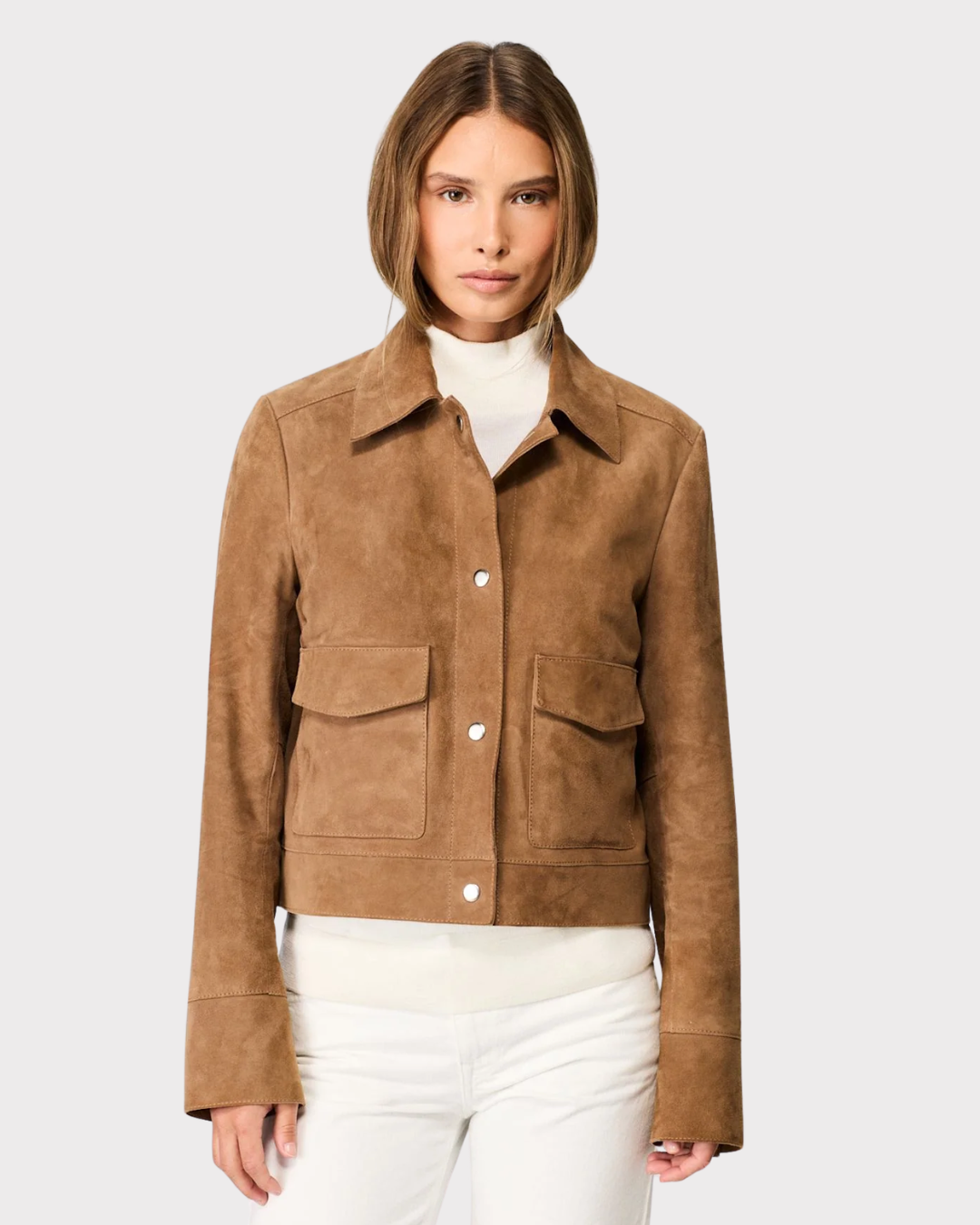 Wmn Suede Short Jacket