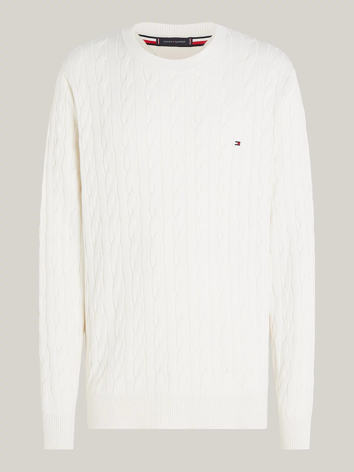 Classic cotton cable crew neck-Genser-Tommy Hilfiger-Aandahls