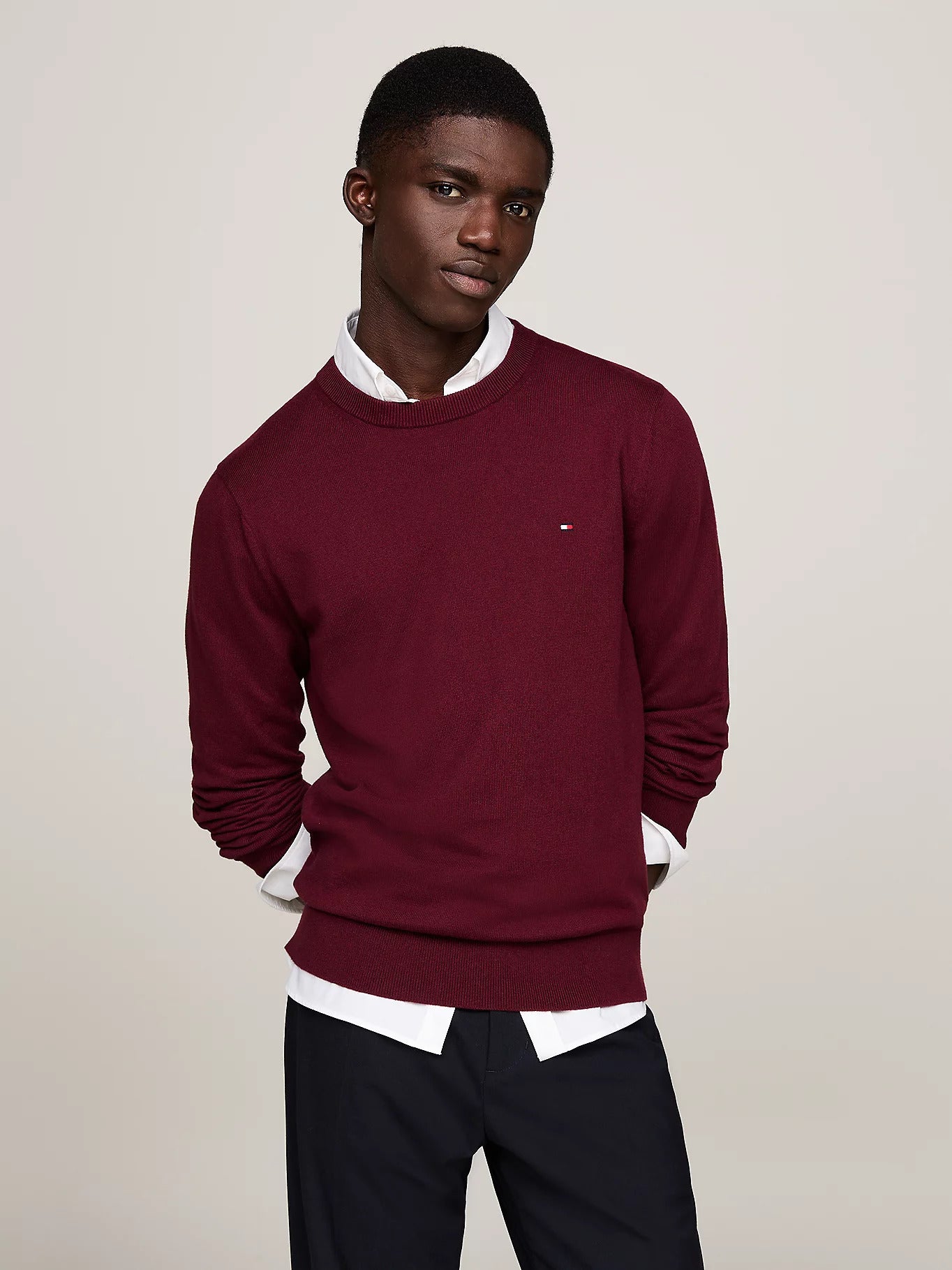 Pima org ctn cashmere crew-Genser-Tommy Hilfiger-Aandahls