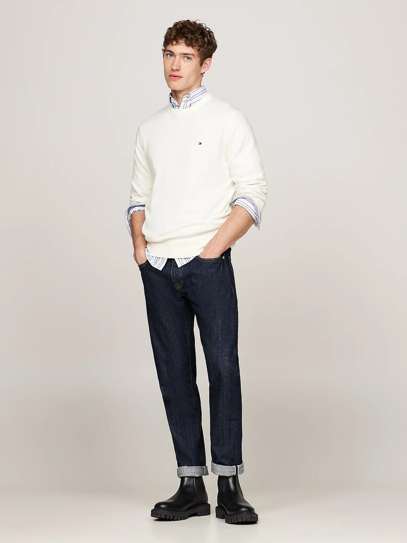 Pima org ctn cashmere crew-Genser-Tommy Hilfiger-Aandahls