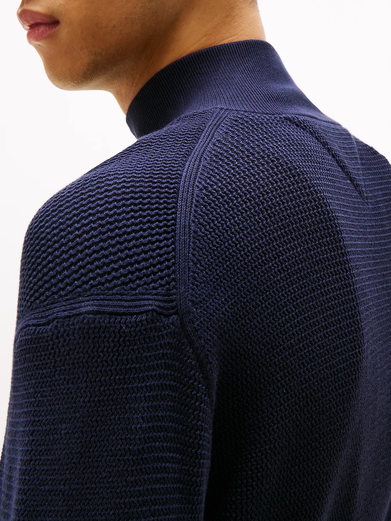 Racking Structure Zip Mock-Genser-Tommy Hilfiger-Aandahls