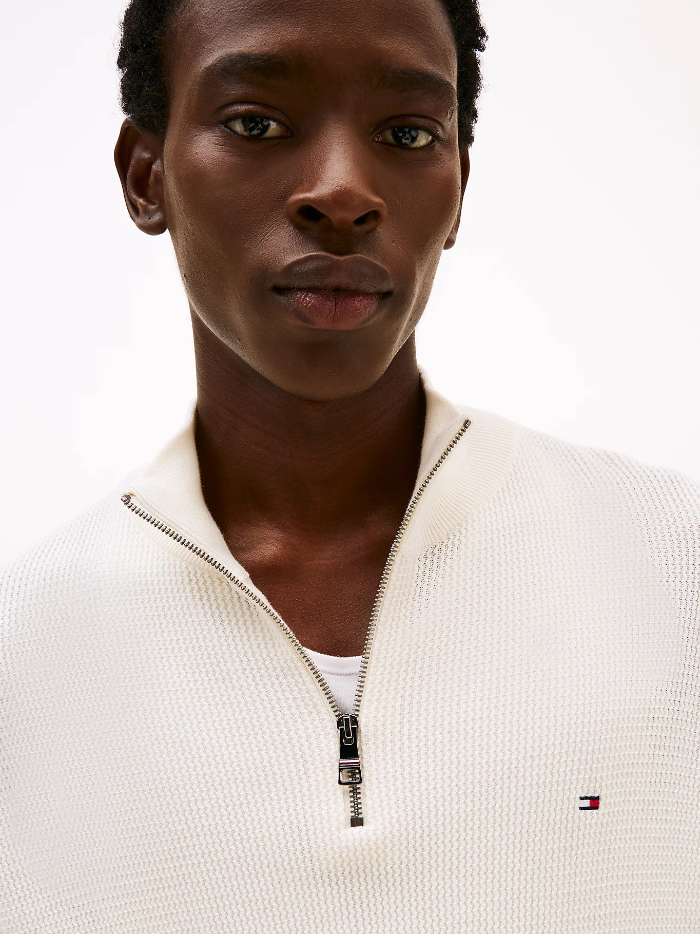 Racking Structure Zip Mock-Genser-Tommy Hilfiger-Aandahls