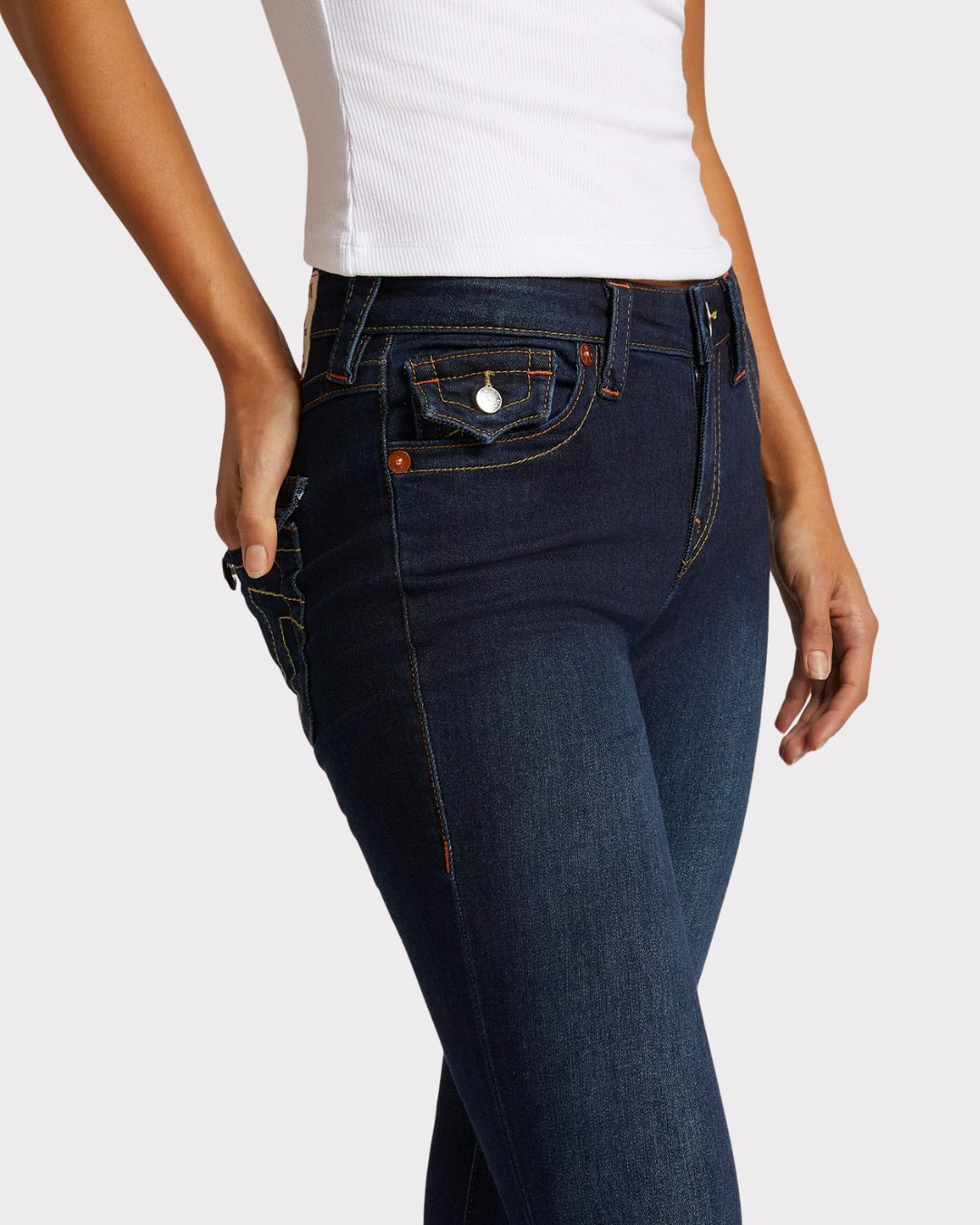 Becca Mid rise Bootcut flap-Jeans-True Religion-Aandahls