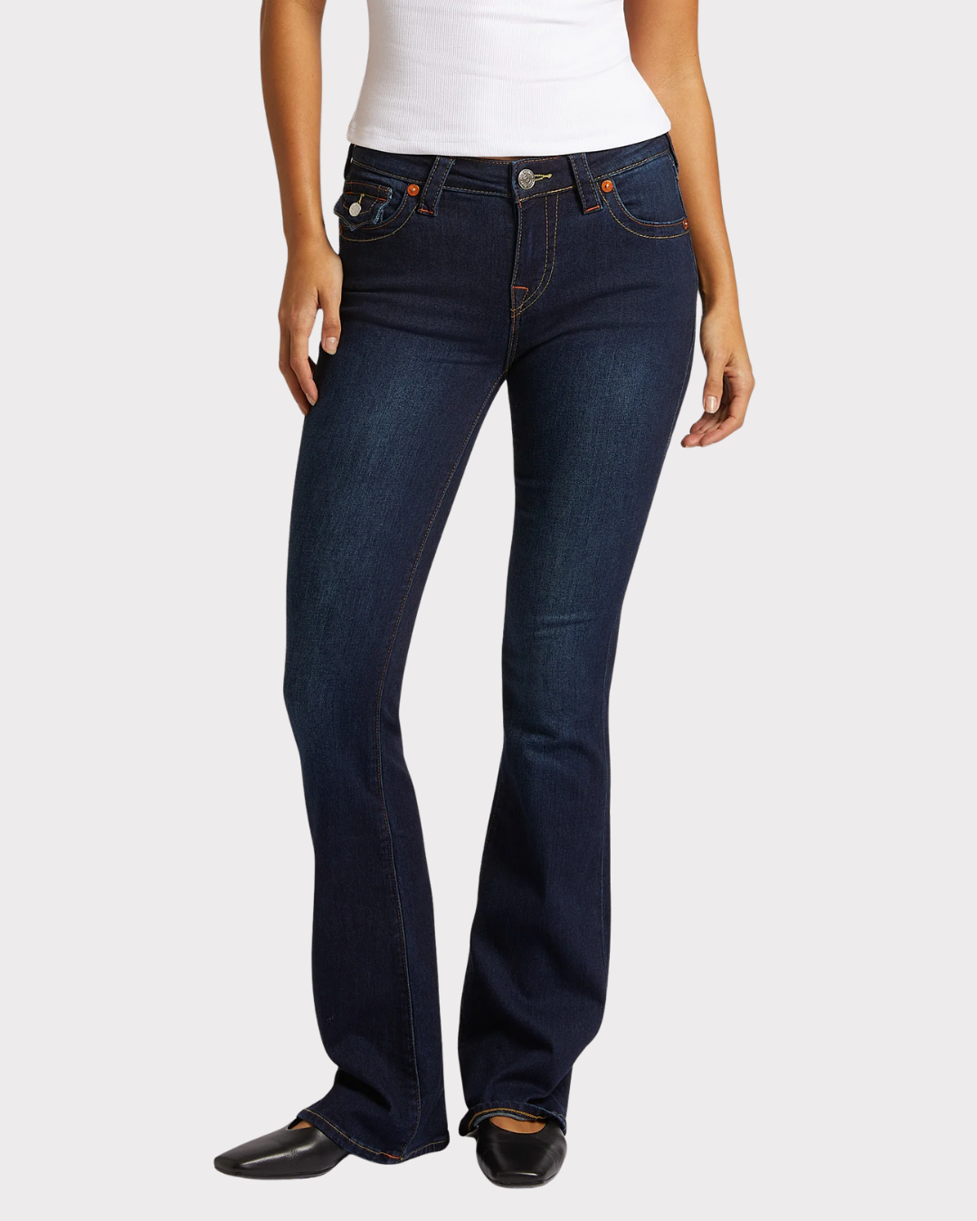 Becca Mid rise Bootcut flap-Jeans-True Religion-Aandahls