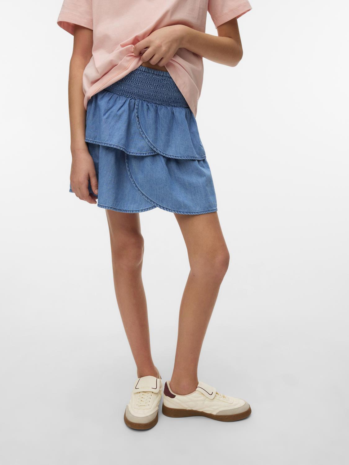 Vmida Emma Smock Layer Skirt Wvn Girl-Skjørt-Vero Moda Girl-Aandahls