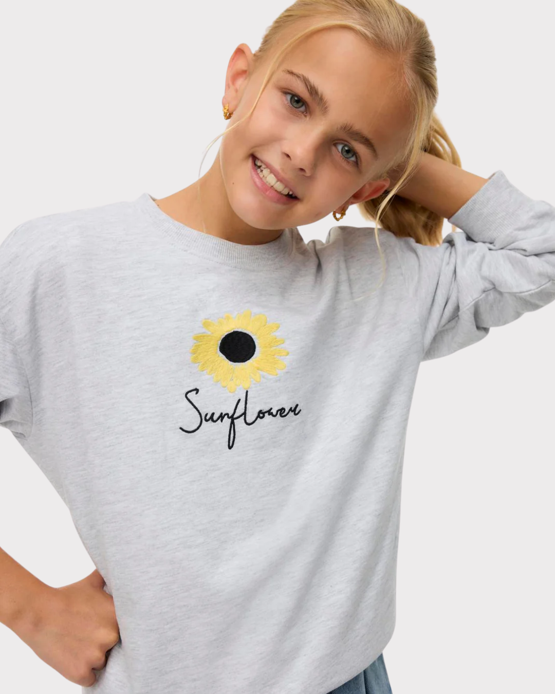Vmulla Trina Ls Sweat Box Jrs Girl-Genser-Vero Moda Girl-Aandahls