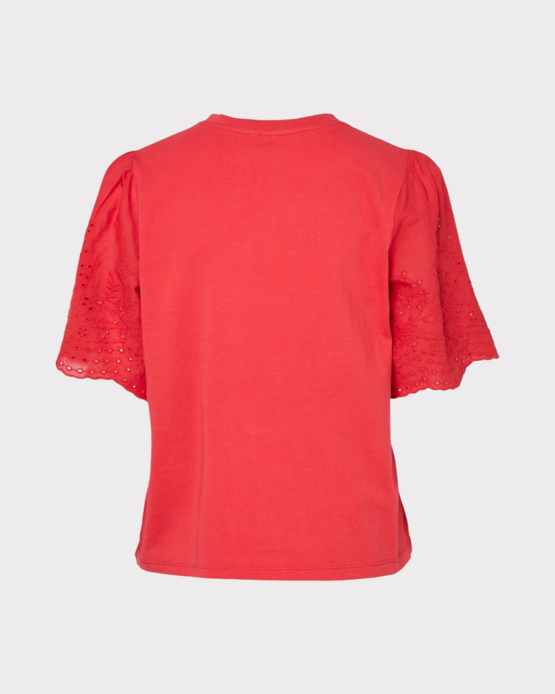 lex Ss Top W. Emb Sleeves