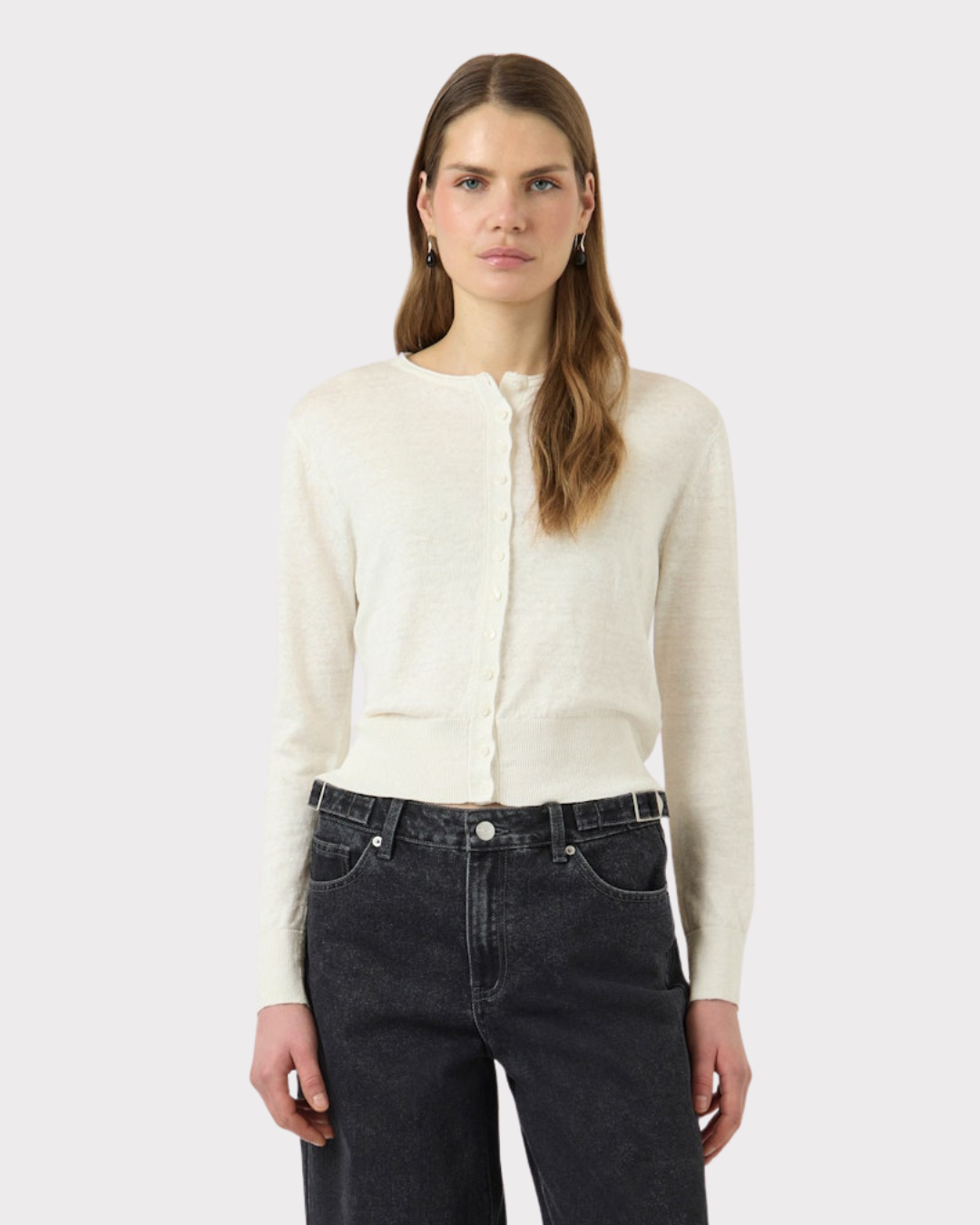 Yaslinnea Ls Knit Linen Cardigan-Genser-YAS-Aandahls