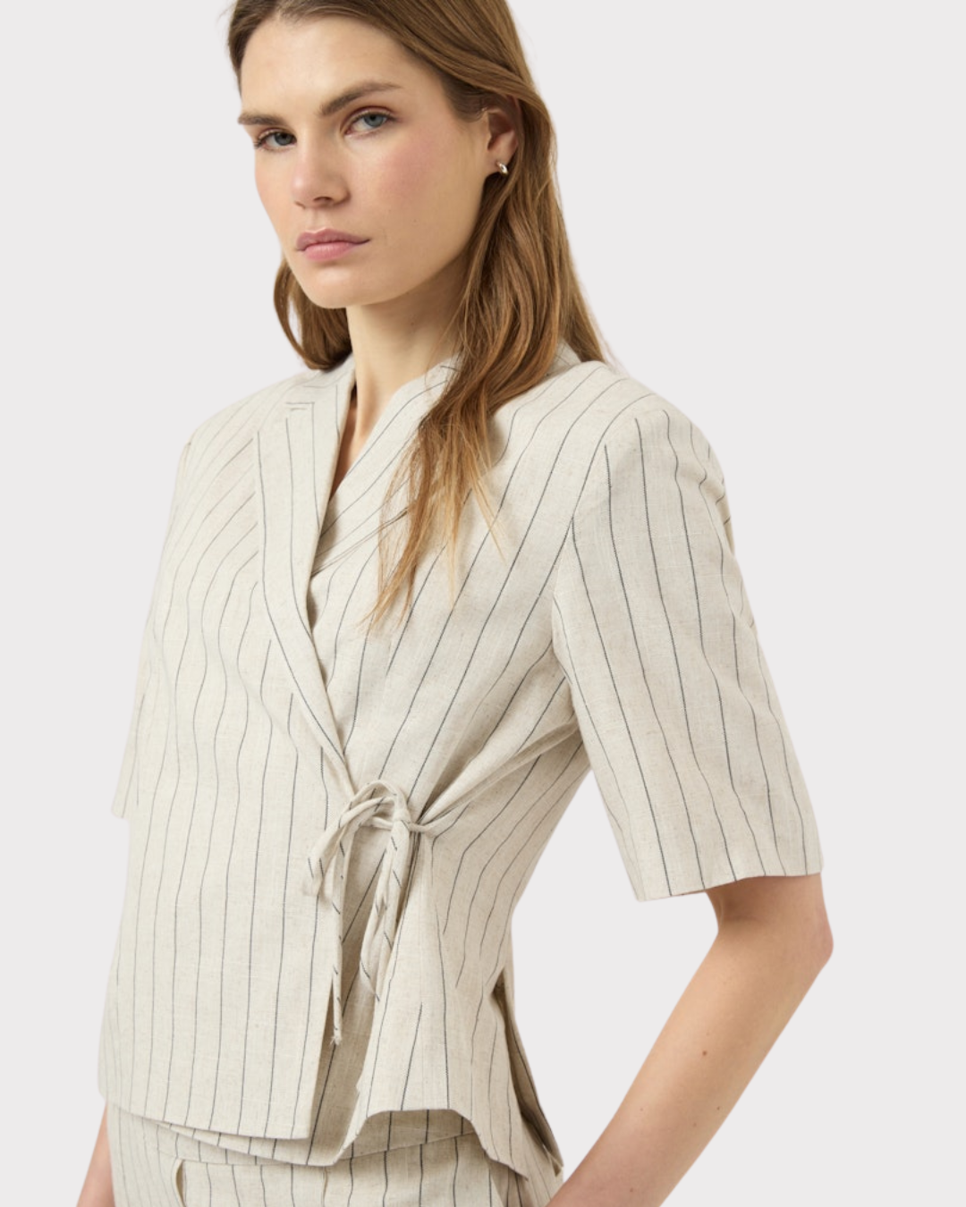 Yaslinura 2/4 Linen Blend Blazer-Dress-YAS-Aandahls