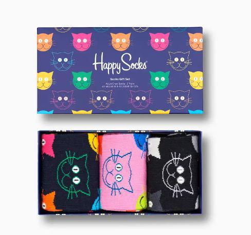 3 pack mixed cat-Strømper osv-Happy Socks-Aandahls