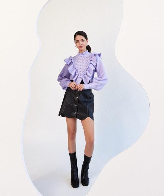 Bimo HW Leather Skirt-Skjørt-Y.A.S-Aandahls