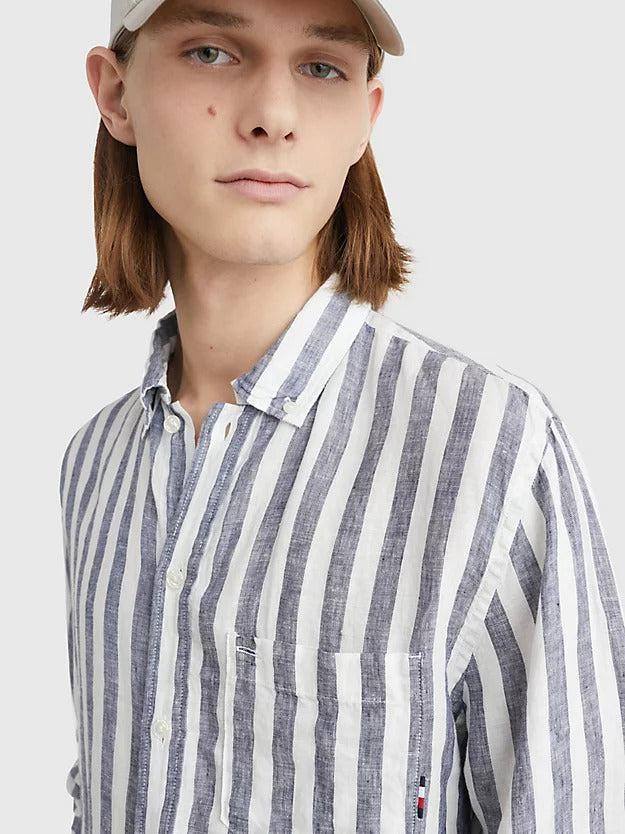Breton Linen Stripe-Skjorte-Tommy Hilfiger-Aandahls