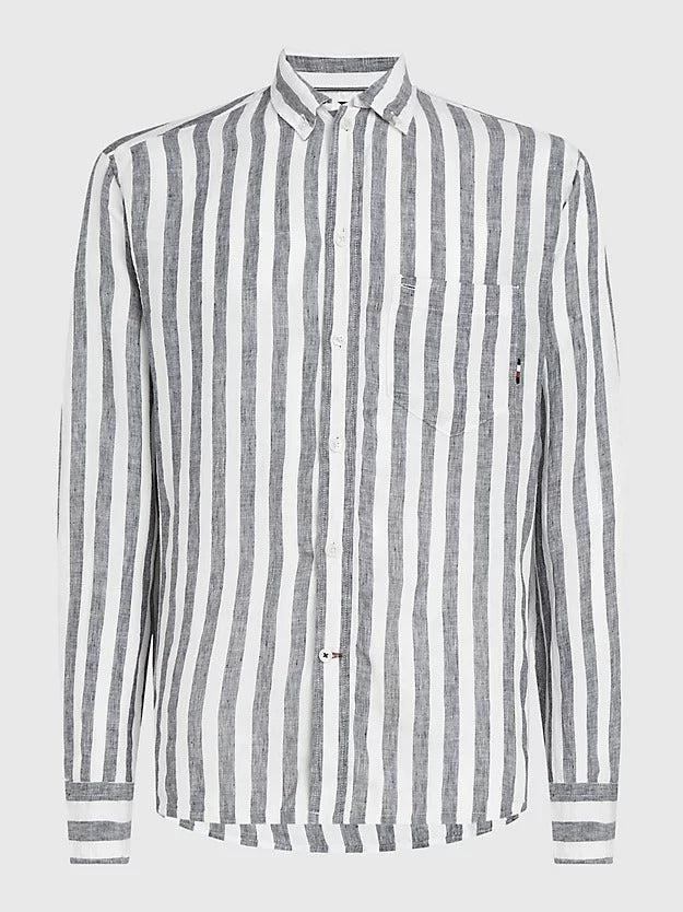 Breton Linen Stripe-Skjorte-Tommy Hilfiger-Aandahls