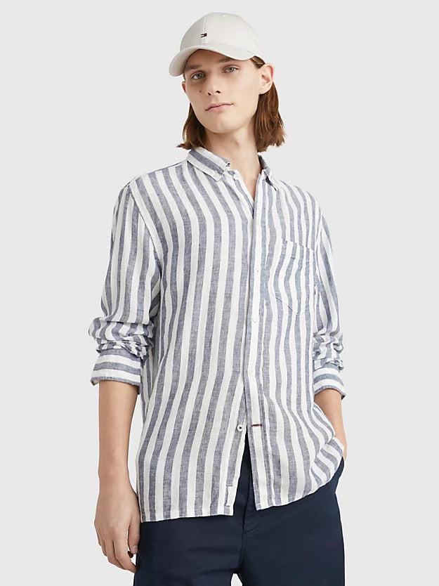 Breton Linen Stripe-Skjorte-Tommy Hilfiger-Aandahls