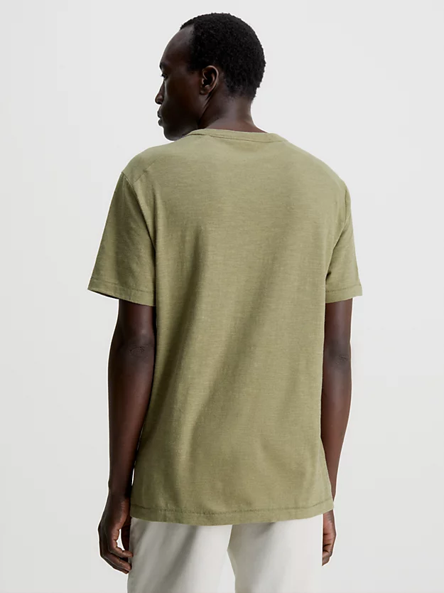 Cotton Linen T-shirt-T-shirt-Calvin Klein-Aandahls