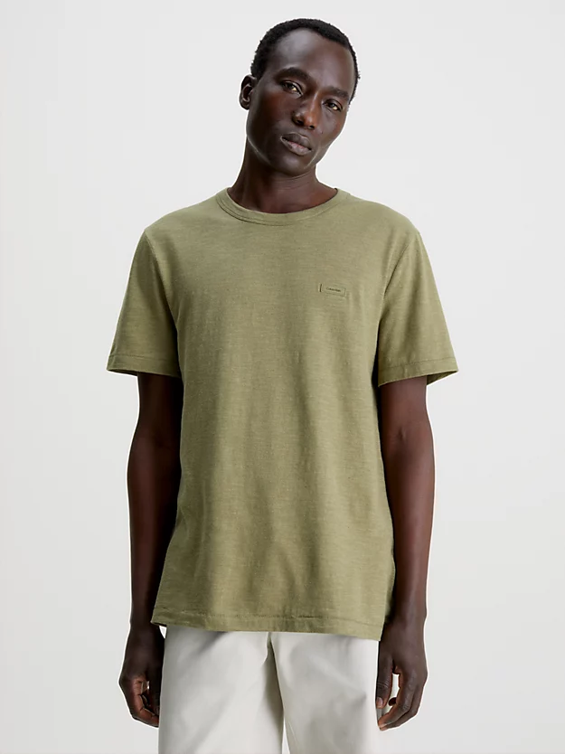 Cotton Linen T-shirt-T-shirt-Calvin Klein-Aandahls